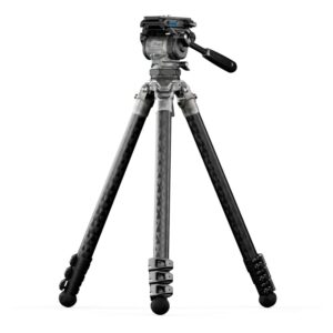 TILTA 75mm Cine Fluid Head with 3-Stage Carbon Fiber Tripod Legs (8KG) - Snow Camo
