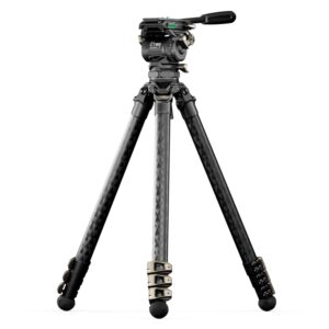 TILTA 75mm Cine Fluid Head with 3-Stage Carbon Fiber Tripod Legs (8KG) - Space Gray