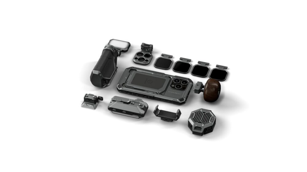 TILTA Khronos iPhone 15 Pro Max Ultimate Kit - Space Gray with battery