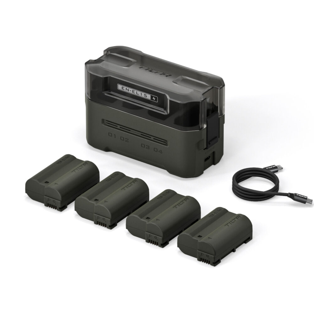 TILTA EN-EL15C Charging Station Battery Kit (4 Batteries) - Green