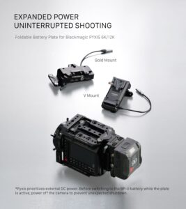 TILTA Foldable Battery Plate for Blackmagic PYXIS 6K/12K - V Mount