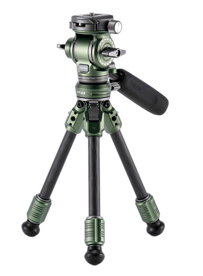 TILTA Tabletop Video Fluid Head with 1-stage Carbon Fiber Legs (3kg) - Forest Green