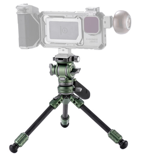 TILTA Tabletop Video Fluid Head with 1-stage Carbon Fiber Legs (3kg) - Forest Green