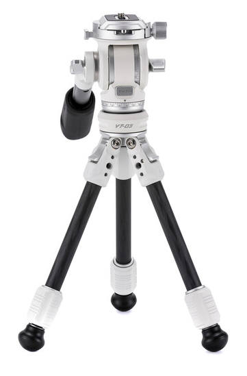 TILTA Tabletop Video Fluid Head with 1-stage Carbon Fiber Legs (3kg) - Snow White