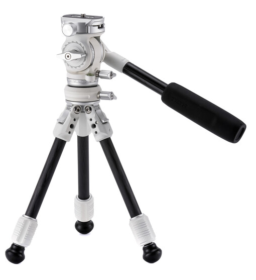TILTA Tabletop Video Fluid Head with 1-stage Carbon Fiber Legs (3kg) - Snow White
