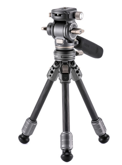 TILTA Tabletop Video Fluid Head with 1-stage Carbon Fiber Legs (3kg) - space gray