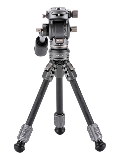TILTA Tabletop Video Fluid Head with 1-stage Carbon Fiber Legs (3kg) - space gray