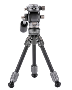 TILTA Tabletop Video Fluid Head with 1-stage Carbon Fiber Legs (3kg) - space gray