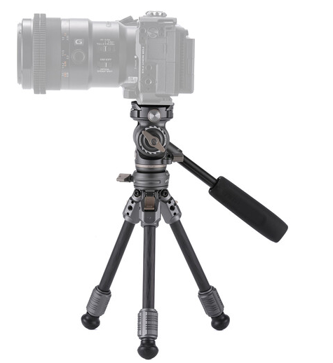 TILTA Tabletop Video Fluid Head with 1-stage Carbon Fiber Legs (3kg) - space gray