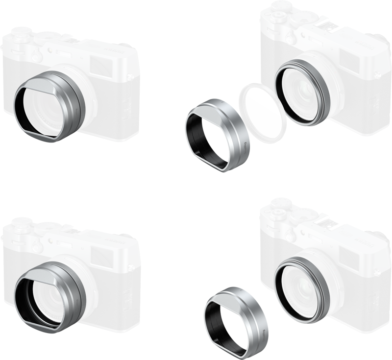 SMALLRIG 5849 Lens Hood for FUJIFILM X100VI / X100V (Silver)