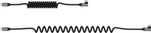 SMALLRIG 5730 USB-C Data Cable Coiled (Straight to Angled)