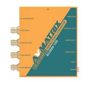 AVMATRIX 12G-SDI/ HDMI 2.0 Bidirectional Converter With Transceiver SFP Module