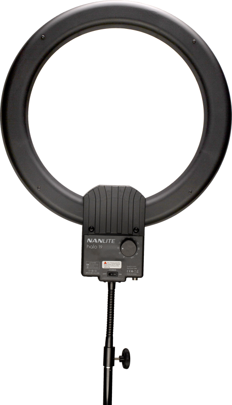 NANLITE Halo19 LED Ring Light with carrying case