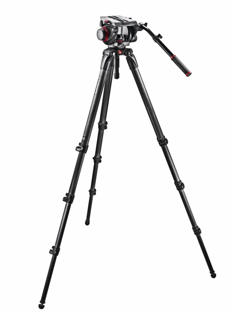 MANFROTTO 509 fluid video head & 536 CF single leg
