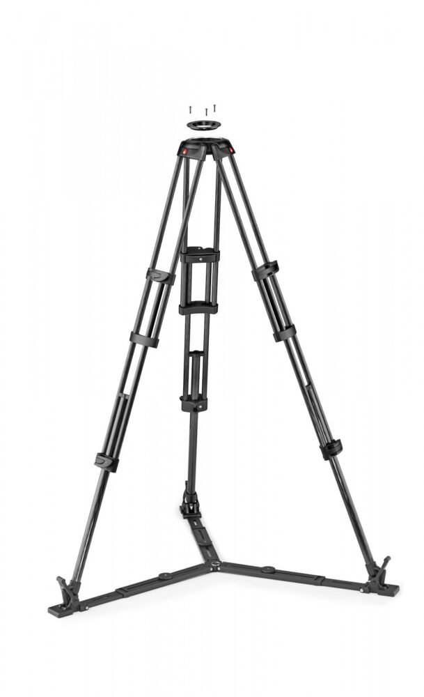 MANFROTTO CF Twin Leg with Ground Spreader Video Tripod 100/75mm Bowl