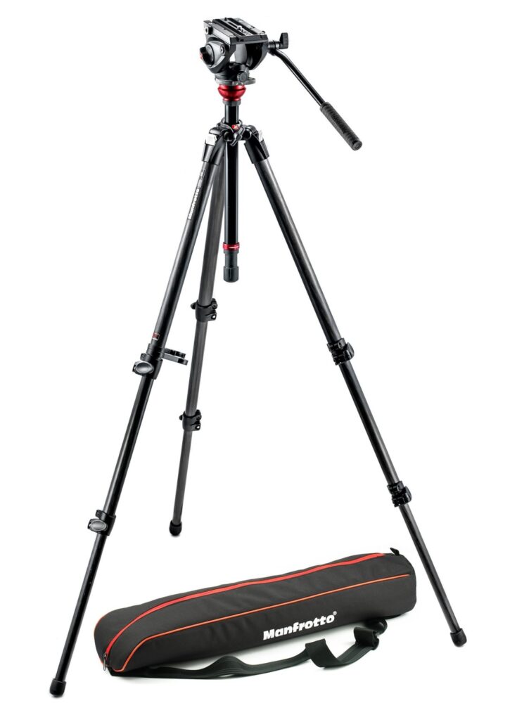 MANFROTTO 500 fluid video head & 755CX3 CF single