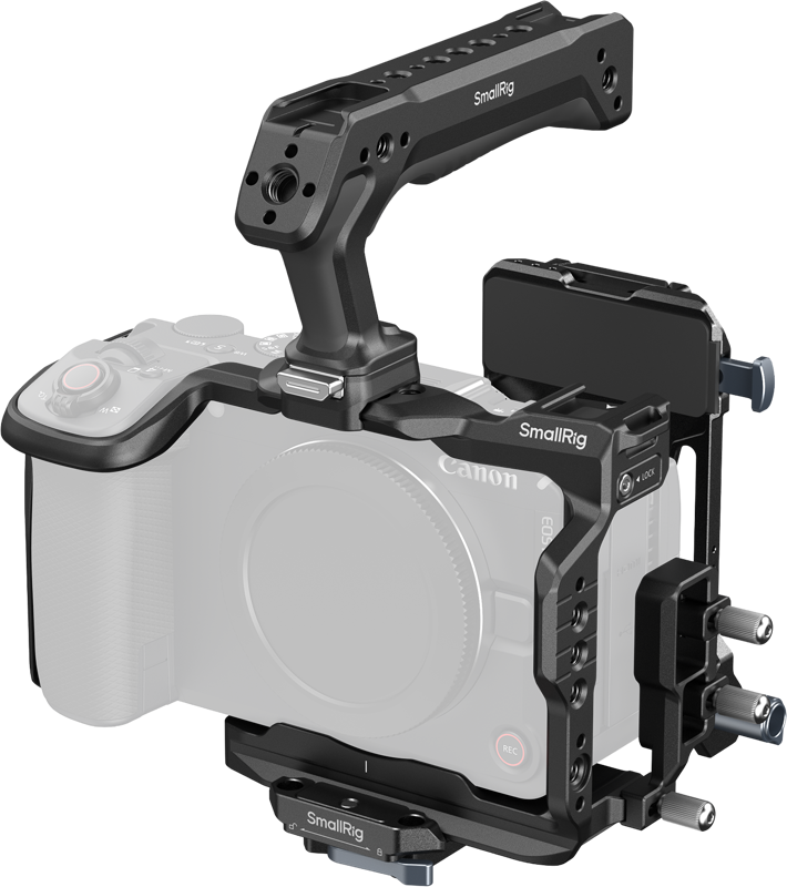 SMALLRIG 6381 HawkLock Quick Release Cage Kit with V-Mount Battery Plate for Canon EOS R6 V