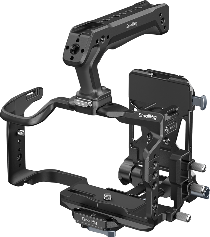 SMALLRIG 6381 HawkLock Quick Release Cage Kit with V-Mount Battery Plate for Canon EOS R6 V