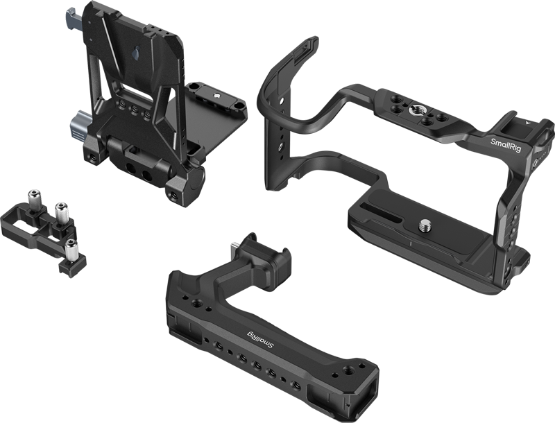 SMALLRIG 6381 HawkLock Quick Release Cage Kit with V-Mount Battery Plate for Canon EOS R6 V