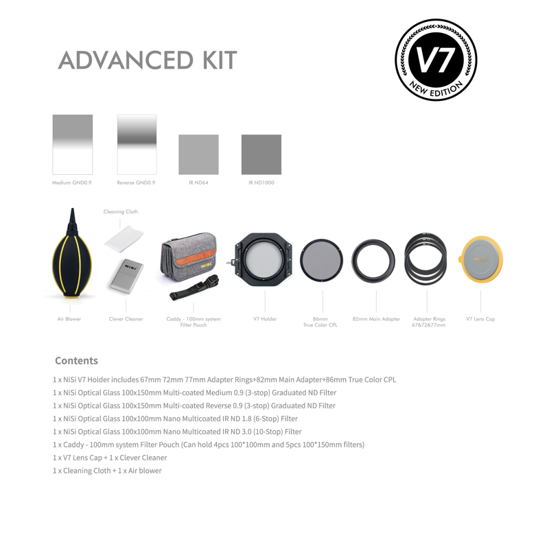 NISI Square Filter Advanced Kit 100mm System V7