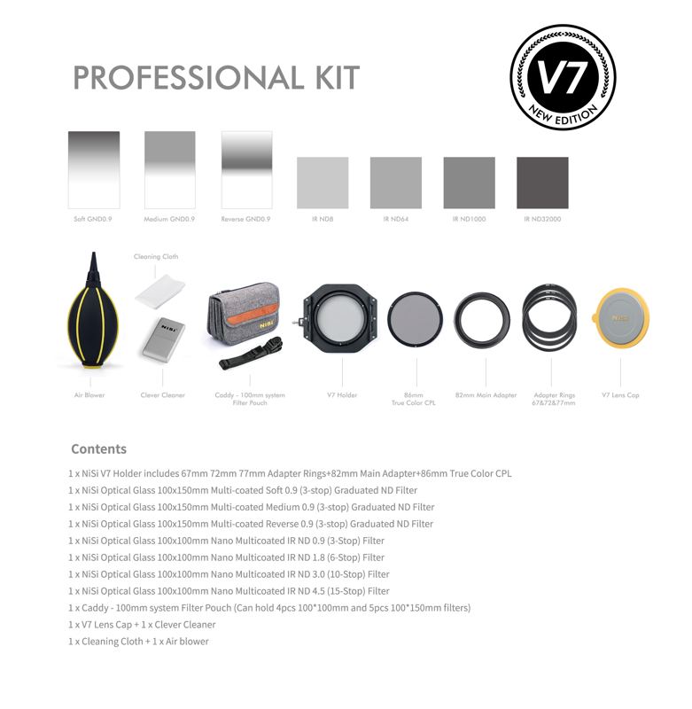 NISI Square Filter Professional Kit 100mm System V7