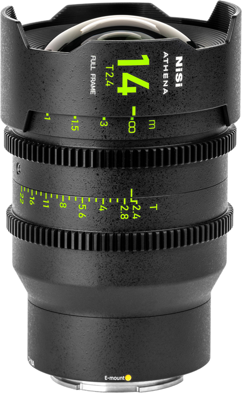 NISI Cine Lens Athena Prime 14mm T2.4 E-Mount (Without Drop-in Filter)