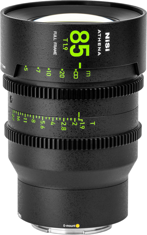 NISI Cine Lens Athena Prime 85mm T1.9 E-Mount (Without Drop-in Filter)