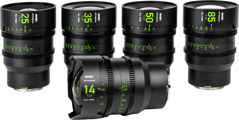 NISI Cine Lens Set Athena Prime E-Mount (Without Drop-In Filter)