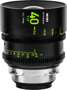 NISI Cine Lens Athena Prime 40mm T1.9 E-Mount (Without Drop-in Filter)