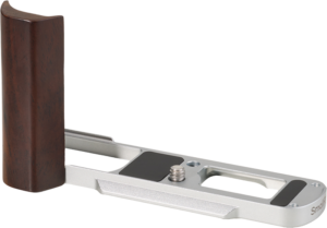 SMALLRIG 5943 L-Shaped Mount Plate with Wooden Handle for Panasonic LUMIX L10 Silver