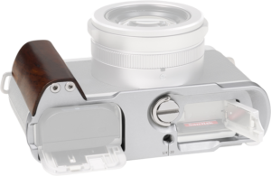 SMALLRIG 5943 L-Shaped Mount Plate with Wooden Handle for Panasonic LUMIX L10 Silver