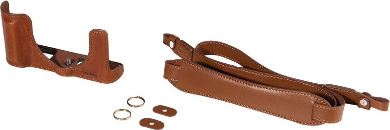 SMALLRIG 6275 Leather Half Case Kit for Panasonic LUMIX L10 Brown