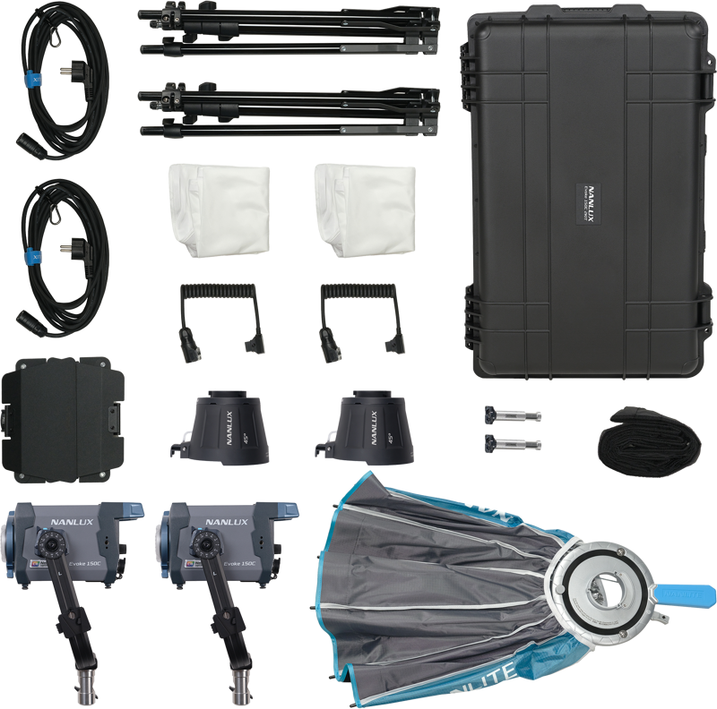 NANLUX Evoke 150C 2-Light Kit in Trolley Hardcase