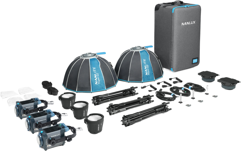 NANLUX Evoke 150C 3-Light Kit in Trolley Case