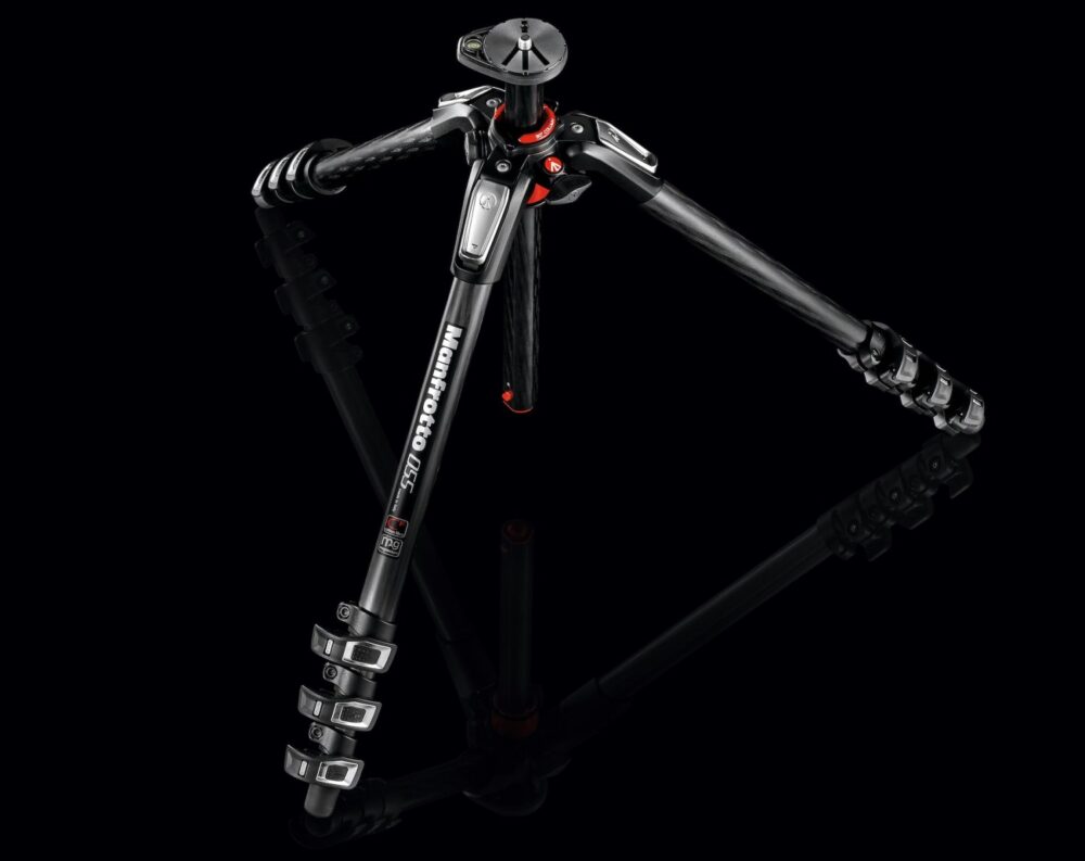 Manfrotto 055 Carbon Fiber 4-Section Tripod with Horizontal Column