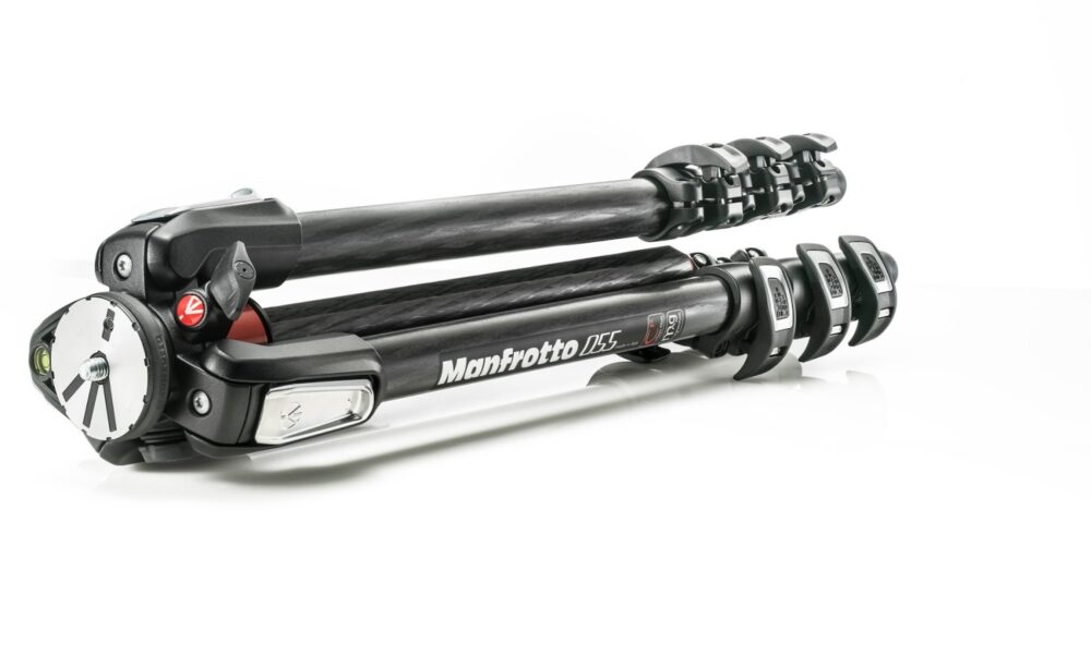 Manfrotto 055 Carbon Fiber 4-Section Tripod with Horizontal Column