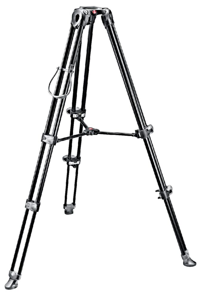 Manfrotto Video Tripod, aluminium telescopic-twin