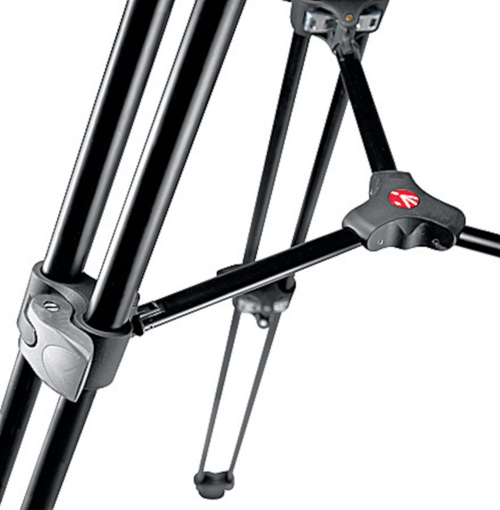 Manfrotto Video Tripod, aluminium telescopic-twin