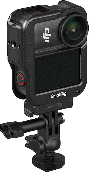 SMALLRIG 6396 QR Adapter Support with Cold Shoe Mount and Ball Head for DJI Osmo Action 6 / Nano