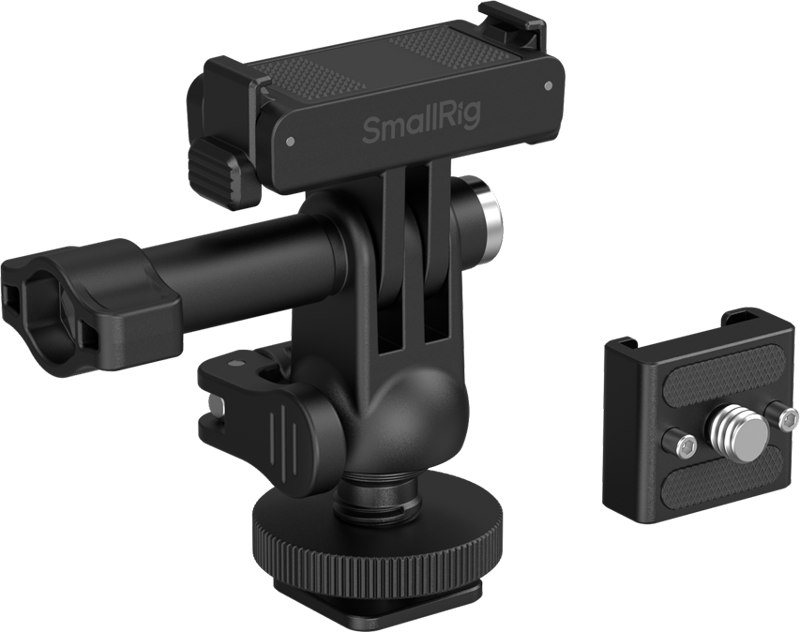 SMALLRIG 6396 QR Adapter Support with Cold Shoe Mount and Ball Head for DJI Osmo Action 6 / Nano
