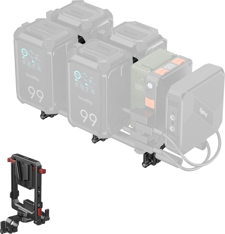 SMALLRIG 6273 Rotatable V-Mount Battery Plate with Dual V-Locks and 15mm Dual Rod Clamp