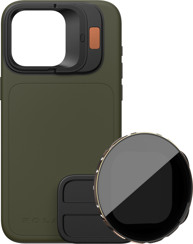 POLARPRO Kit - LiteChaser iPhone 15 Pro Case Forest + VND 3-5 Filter