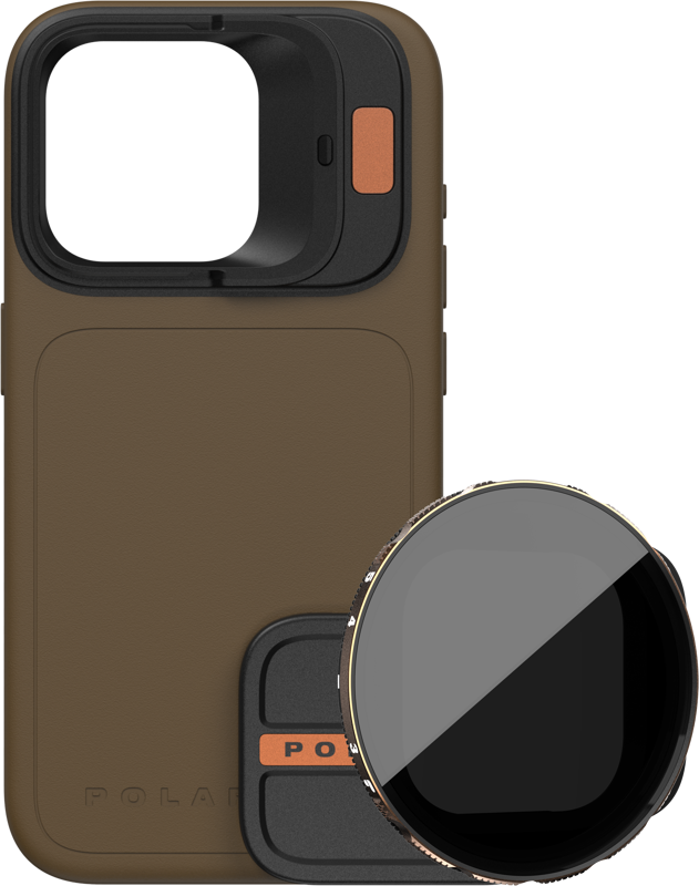 POLARPRO Kit - LiteChaser iPhone 15 Pro Max Case Desert + VND 3-5 Filter