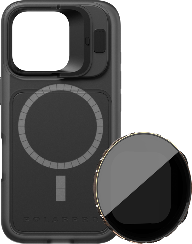 POLARPRO Kit - LiteChaser iPhone 16 Pro BaseCase Black + VND 3-5 Filter