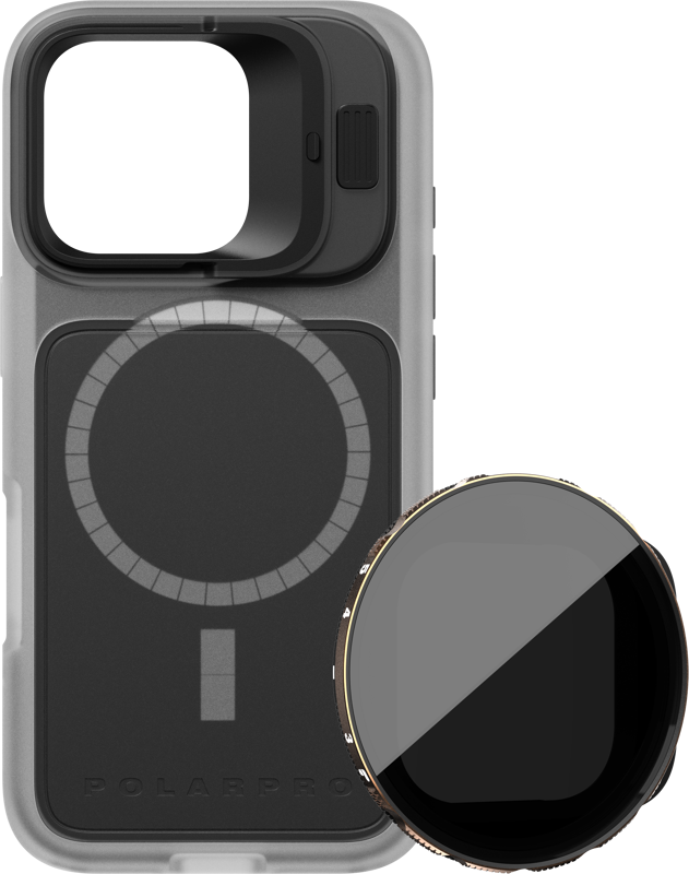 POLARPRO Kit - LiteChaser iPhone 16 Pro BaseCase Clear + VND 3-5 Filter