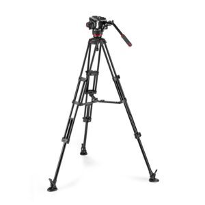 Manfrotto 504X & Alu Twin MS (504X Fluid Video Head with Alu Twin leg tripod)