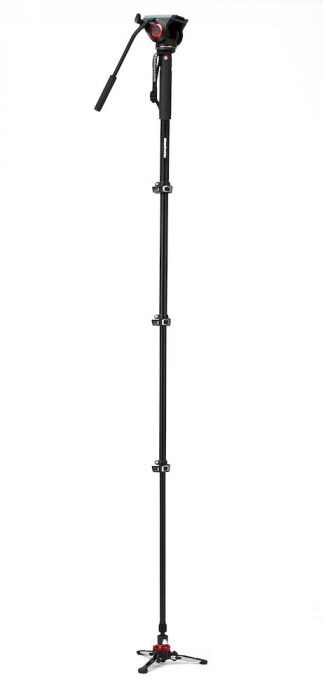 Manfrotto XPRO 4 section video monopod w Fluid head