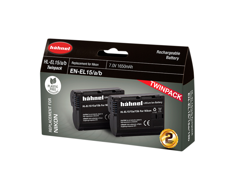 HÄHNEL Battery Nikon HL-EL15/15A/15B / EN-EL15A/B Twin Pack