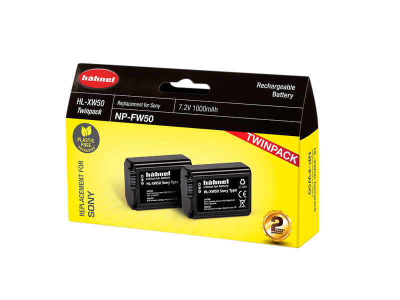 HÄHNEL Battery Sony HL-XW50 / NP-FW50 Twin Pack