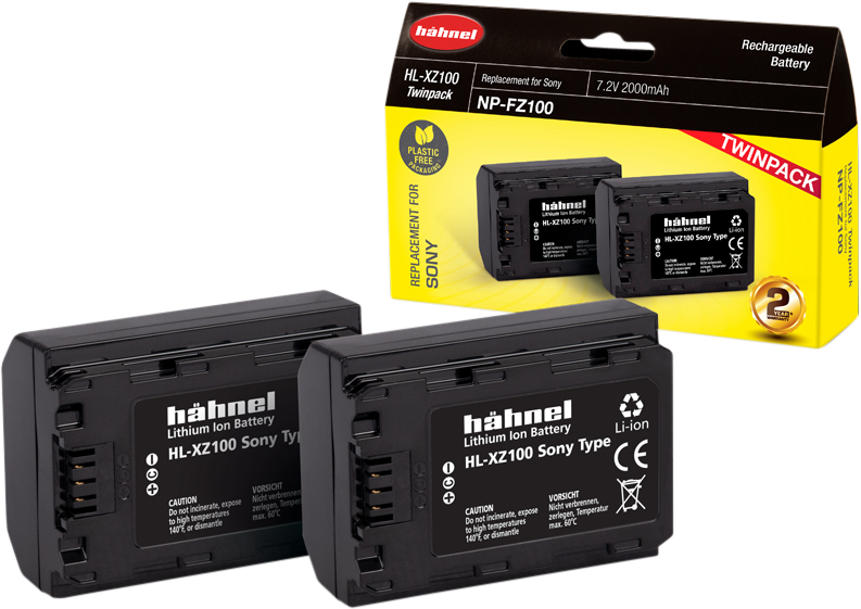 HÄHNEL Battery Sony HL-XZ100 / NP-FZ100 Twin Pack